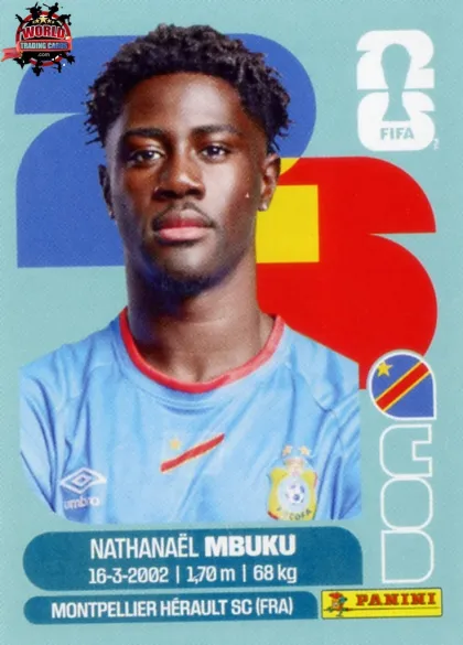 COD20 Nathanaël Mbuku Panini World Cup 2026 2026 COD20 Nathanaël Mbuku Panini World Cup 2026 2026