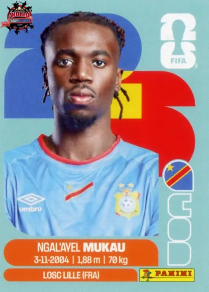 COD9 Ngal'ayel Mukau Panini World Cup 2026 2026 COD9 Ngal'ayel Mukau Panini World Cup 2026 2026