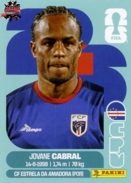 CPV16 Jovane Cabral Panini World Cup 2026 2026 CPV16 Jovane Cabral Panini World Cup 2026 2026