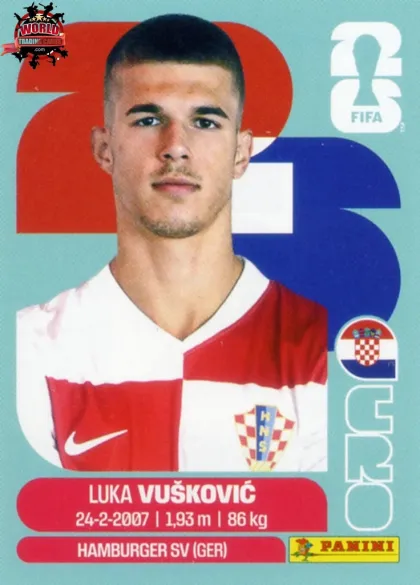 CRO6 Luka Vušković Panini World Cup 2026 2026 CRO6 Luka Vušković Panini World Cup 2026 2026