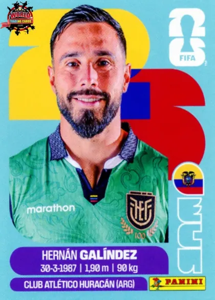 ECU2 Hernán Galíndez Panini World Cup 2026 2026 ECU2 Hernán Galíndez Panini World Cup 2026 2026