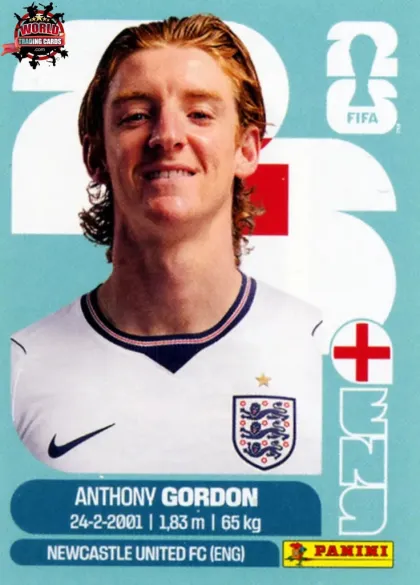 ENG15 Anthony Gordon Panini World Cup 2026 2026 ENG15 Anthony Gordon Panini World Cup 2026 2026