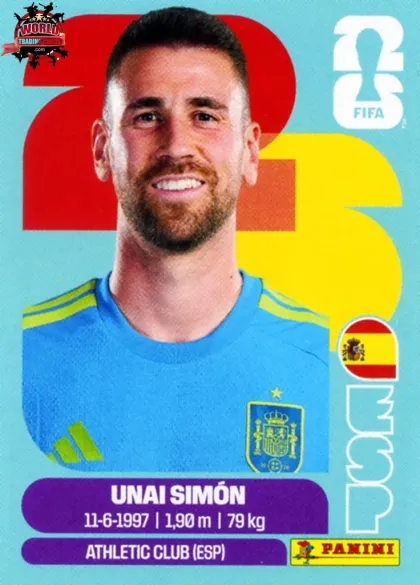 ESP2 Unai Simon Panini World Cup 2026 2026 ESP2 Unai Simon Panini World Cup 2026 2026