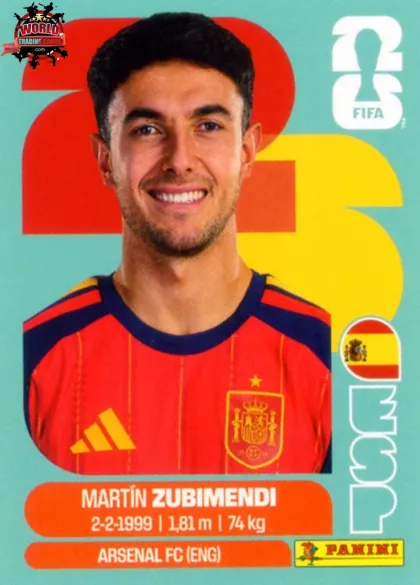 ESP9 Martín Zubimendi Panini World Cup 2026 2026 ESP9 Martín Zubimendi Panini World Cup 2026 2026