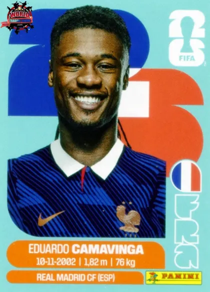 FRA10 Eduardo Camavinga Panini World Cup 2026 2026 FRA10 Eduardo Camavinga Panini World Cup 2026 2026