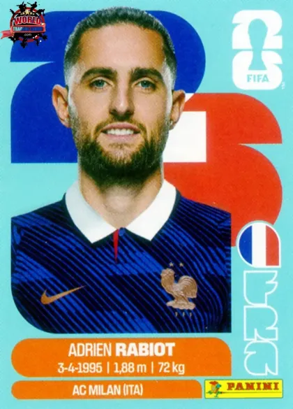 FRA12 Adrien Rabiot Panini World Cup 2026 2026 FRA12 Adrien Rabiot Panini World Cup 2026 2026