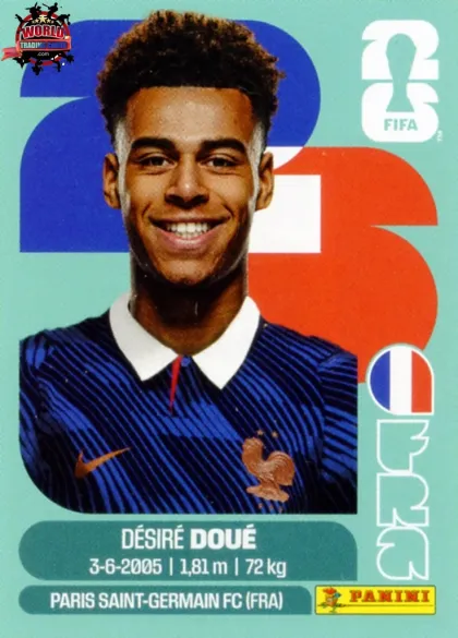 FRA17 Désiré Doué Panini World Cup 2026 2026 FRA17 Désiré Doué Panini World Cup 2026 2026