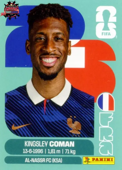 FRA18 Kingsley Coman Panini World Cup 2026 2026 FRA18 Kingsley Coman Panini World Cup 2026 2026