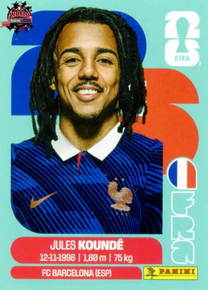FRA5 Jules Kounde Panini World Cup 2026 2026 FRA5 Jules Kounde Panini World Cup 2026 2026
