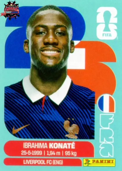 FRA6 Ibrahima Konate Panini World Cup 2026 2026 FRA6 Ibrahima Konate Panini World Cup 2026 2026