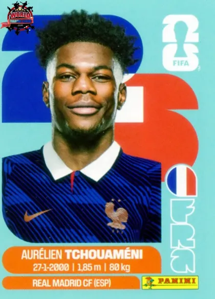 FRA9 Aurélien Tchouaméni Panini World Cup 2026 2026 FRA9 Aurélien Tchouaméni Panini World Cup 2026 2026