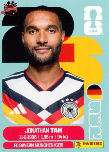 GER3 Jonathan Tah Panini World Cup 2026 2026 GER3 Jonathan Tah Panini World Cup 2026 2026