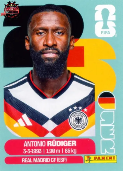 GER6 Antonio Rüdiger Panini World Cup 2026 2026 GER6 Antonio Rüdiger Panini World Cup 2026 2026