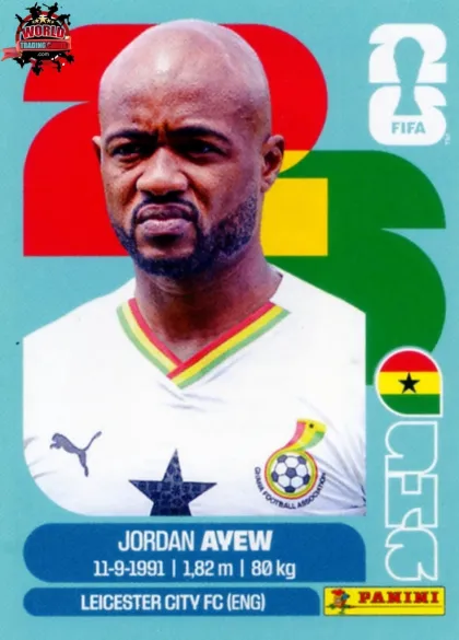 GHA16 Jordan Ayew Panini World Cup 2026 2026 GHA16 Jordan Ayew Panini World Cup 2026 2026