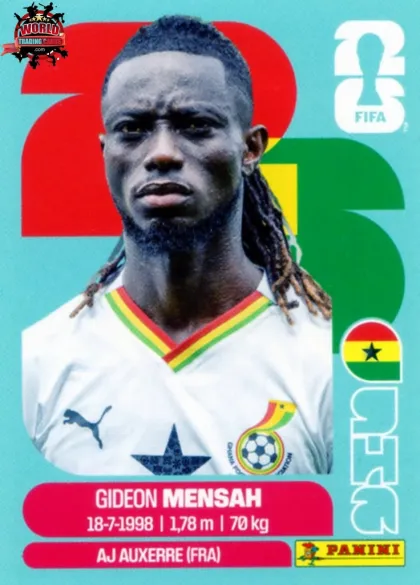 GHA7 Gideon Mensah Panini World Cup 2026 2026 GHA7 Gideon Mensah Panini World Cup 2026 2026