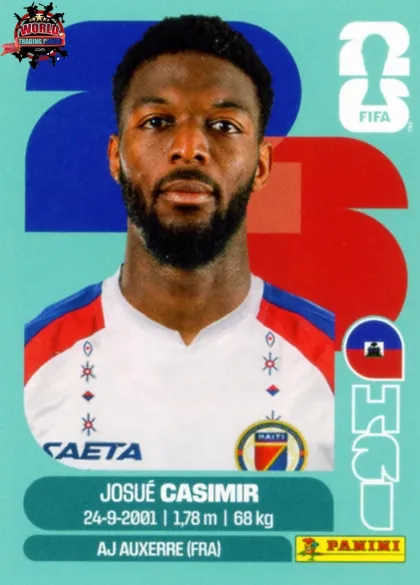 HAI16 Josue Casimir Panini World Cup 2026 2026 HAI16 Josue Casimir Panini World Cup 2026 2026