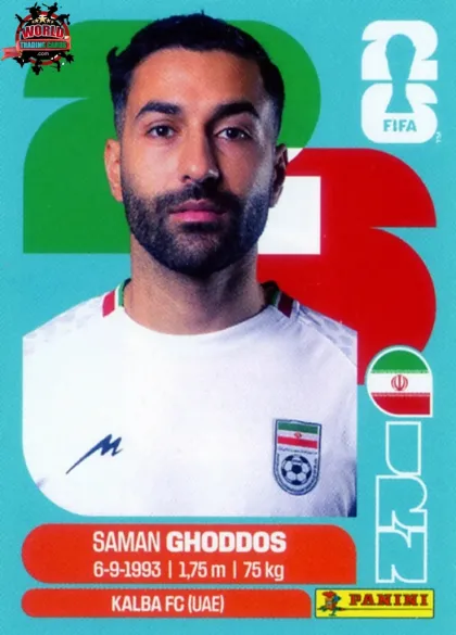 IRN12 Saman Ghoddos Panini World Cup 2026 2026 IRN12 Saman Ghoddos Panini World Cup 2026 2026