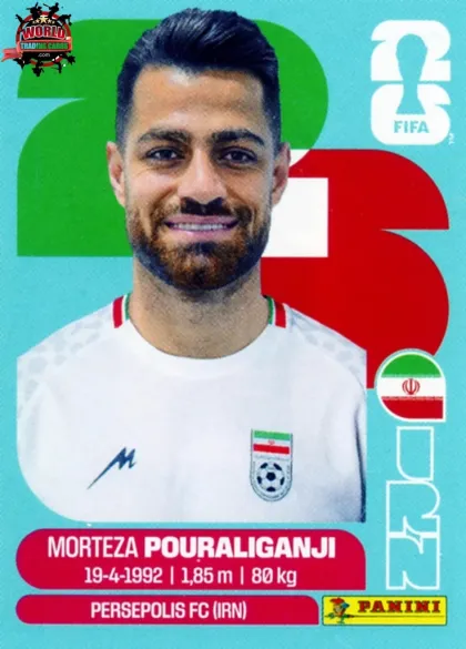IRN3 Morteza Pouraliganji Panini World Cup 2026 2026 IRN3 Morteza Pouraliganji Panini World Cup 2026 2026