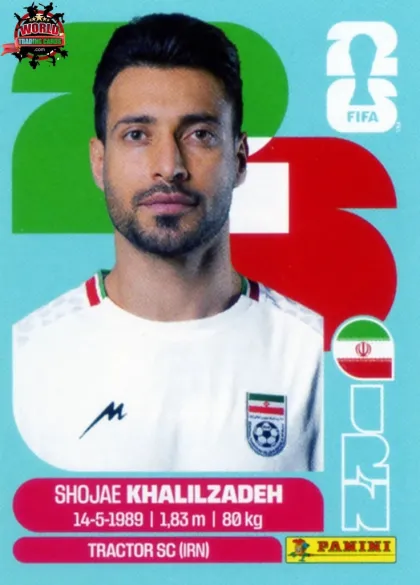 IRN6 Shojae Khalilzadeh Panini World Cup 2026 2026 IRN6 Shojae Khalilzadeh Panini World Cup 2026 2026