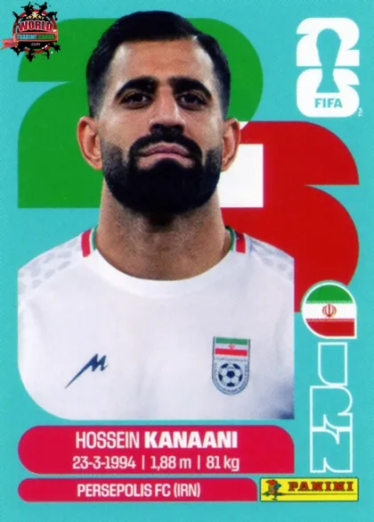 IRN8 Hossein Kanaani Panini World Cup 2026 2026 IRN8 Hossein Kanaani Panini World Cup 2026 2026