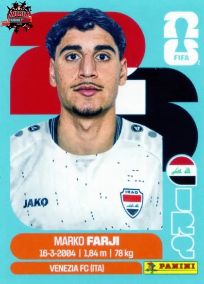 IRQ16 Marko Farji Panini World Cup 2026 2026 IRQ16 Marko Farji Panini World Cup 2026 2026