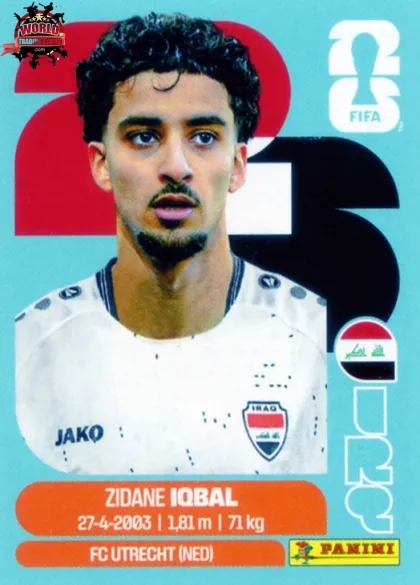 IRQ9 Zidane Iqbal Panini World Cup 2026 2026 IRQ9 Zidane Iqbal Panini World Cup 2026 2026