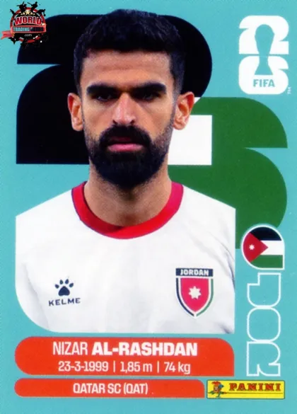 JOR10 Nizar Al-Rashdan Panini World Cup 2026 2026 JOR10 Nizar Al-Rashdan Panini World Cup 2026 2026