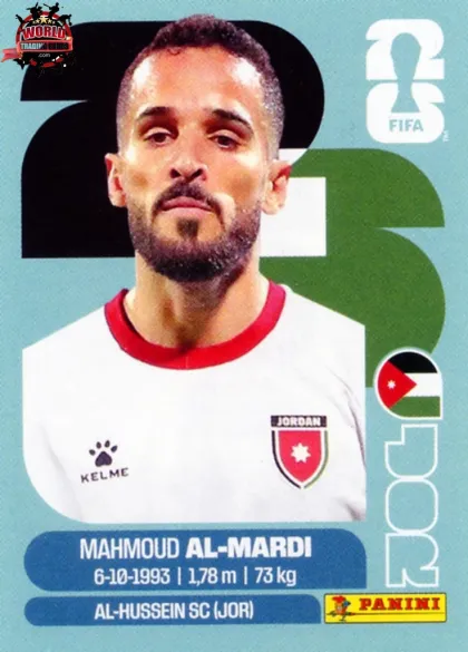 JOR17 Mahmoud Al-Mardi Panini World Cup 2026 2026 JOR17 Mahmoud Al-Mardi Panini World Cup 2026 2026