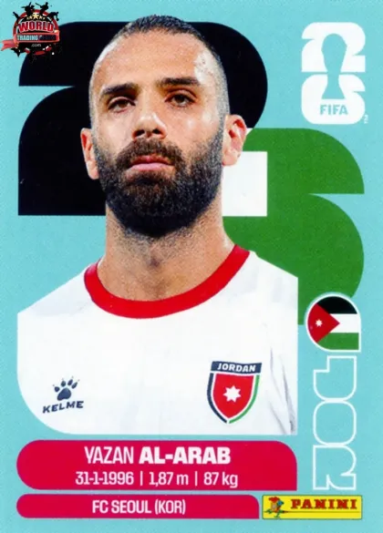 JOR5 Yazan Al-Arab Panini World Cup 2026 2026 JOR5 Yazan Al-Arab Panini World Cup 2026 2026