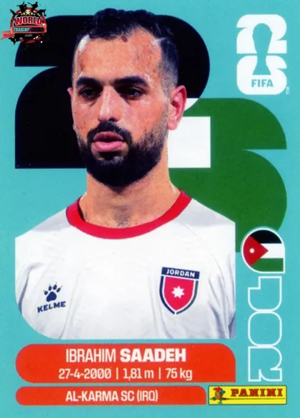 JOR9 Ibrahim Saadeh Panini World Cup 2026 2026 JOR9 Ibrahim Saadeh Panini World Cup 2026 2026