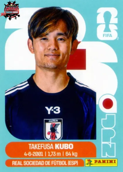 JPN12 Takefusa Kubo Panini World Cup 2026 2026 JPN12 Takefusa Kubo Panini World Cup 2026 2026