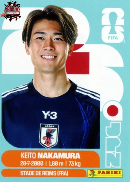 JPN15 Keito Nakamura Panini World Cup 2026 2026 JPN15 Keito Nakamura Panini World Cup 2026 2026