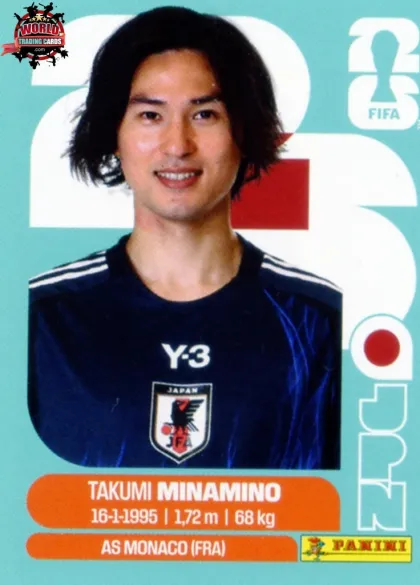 JPN16 Takumi Minamino Panini World Cup 2026 2026 JPN16 Takumi Minamino Panini World Cup 2026 2026