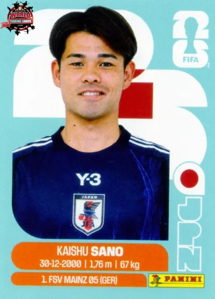 JPN8 Kaishu Sano Panini World Cup 2026 2026 JPN8 Kaishu Sano Panini World Cup 2026 2026