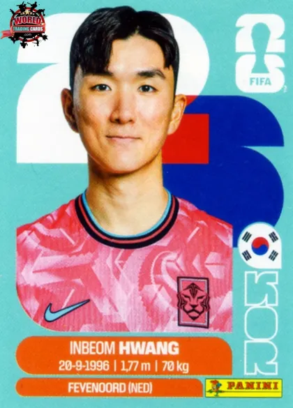 KOR11 In-beom Hwang Panini World Cup 2026 2026 KOR11 In-beom Hwang Panini World Cup 2026 2026