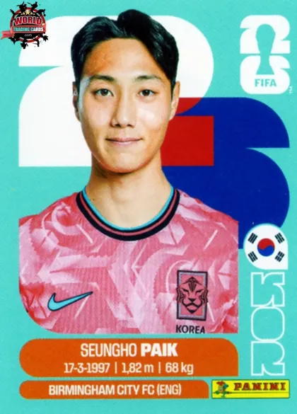 KOR14 Seung-ho Paik Panini World Cup 2026 2026 KOR14 Seung-ho Paik Panini World Cup 2026 2026