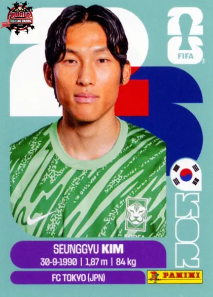 KOR3 Seung-Gyu Kim Panini World Cup 2026 2026 KOR3 Seung-Gyu Kim Panini World Cup 2026 2026
