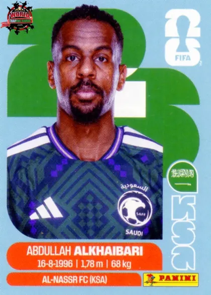 KSA11 Abdullah Alkhaibari Panini World Cup 2026 2026 KSA11 Abdullah Alkhaibari Panini World Cup 2026 2026