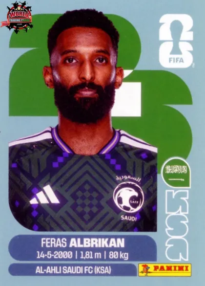 KSA18 Feras Akbrikan Panini World Cup 2026 2026 KSA18 Feras Akbrikan Panini World Cup 2026 2026
