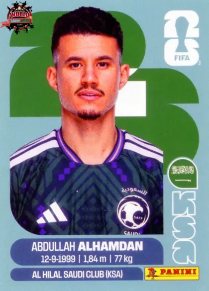 KSA20 Abdullah Al-Hamdan Panini World Cup 2026 2026 KSA20 Abdullah Al-Hamdan Panini World Cup 2026 2026