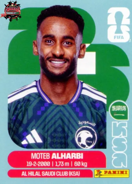 KSA7 Moteb Al-Harbi Panini World Cup 2026 2026 KSA7 Moteb Al-Harbi Panini World Cup 2026 2026