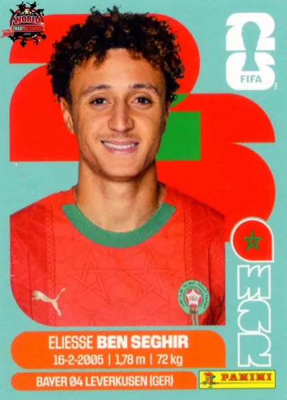 MAR12 Eliesse Ben Seghir Panini World Cup 2026 2026 MAR12 Eliesse Ben Seghir Panini World Cup 2026 2026