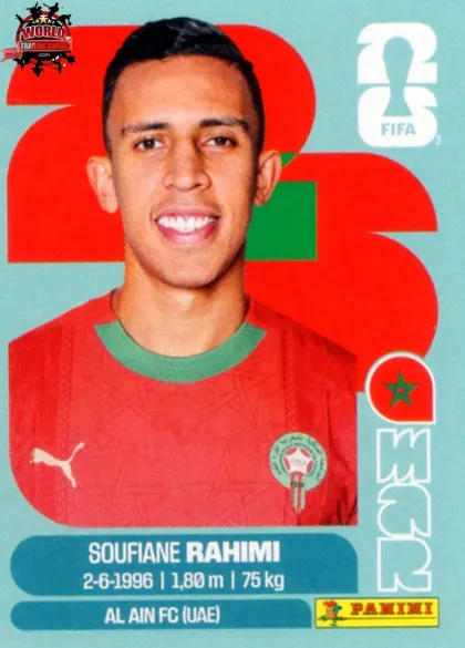 MAR18 Soufiane Rahimi Panini World Cup 2026 2026 MAR18 Soufiane Rahimi Panini World Cup 2026 2026