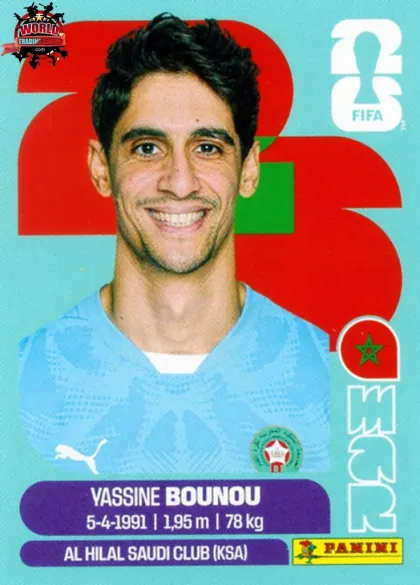 MAR2 Yassine Bounou Panini World Cup 2026 2026 MAR2 Yassine Bounou Panini World Cup 2026 2026