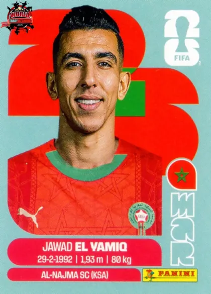 MAR8 Jawad El Yamio Panini World Cup 2026 2026 MAR8 Jawad El Yamio Panini World Cup 2026 2026