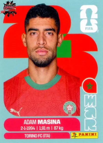 MAR9 Adam Masina Panini World Cup 2026 2026 MAR9 Adam Masina Panini World Cup 2026 2026