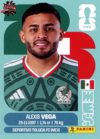 MEX18 Alexis Vega Panini World Cup 2026 2026 MEX18 Alexis Vega Panini World Cup 2026 2026