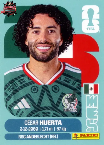 MEX20 Cesar Huerta Panini World Cup 2026 2026 MEX20 Cesar Huerta Panini World Cup 2026 2026
