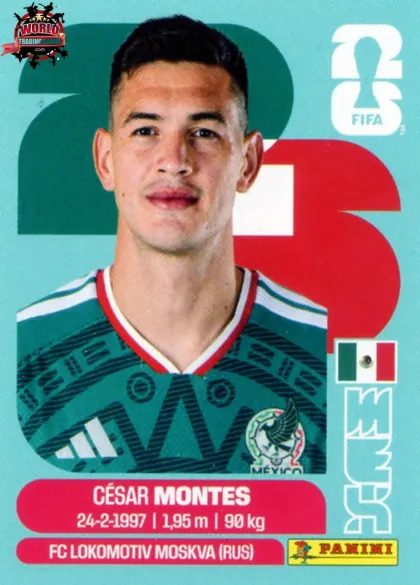 MEX5 Cesar Montes Panini World Cup 2026 2026 MEX5 Cesar Montes Panini World Cup 2026 2026