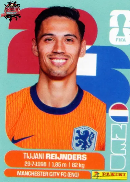 NED10 Tijjani Reijnders Panini World Cup 2026 2026 NED10 Tijjani Reijnders Panini World Cup 2026 2026